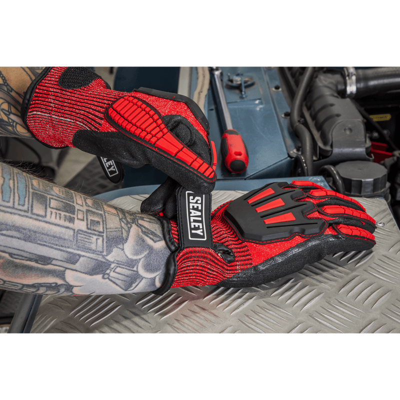 Sealey SSP38XL Cut & Impact Resistant Gloves, X-Large - Pair - SSP38XL - Sealey Tools UK - Trade Counter Direct