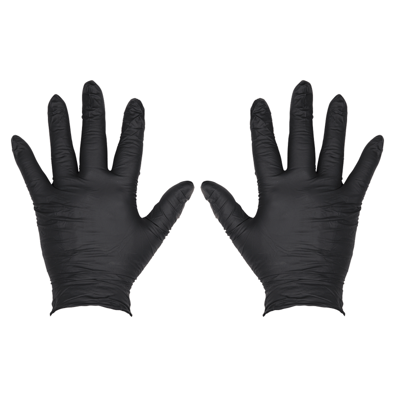 Sealey SSP60L Extra-Thick Powder-Free Disposable Nitrile Gloves, Large - Pack of 100 - SSP60L - Sealey Tools UK - Trade Counter Direct