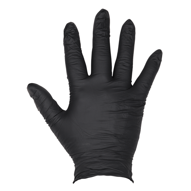 Sealey SSP60L Extra-Thick Powder-Free Disposable Nitrile Gloves, Large - Pack of 100 - SSP60L - Sealey Tools UK - Trade Counter Direct