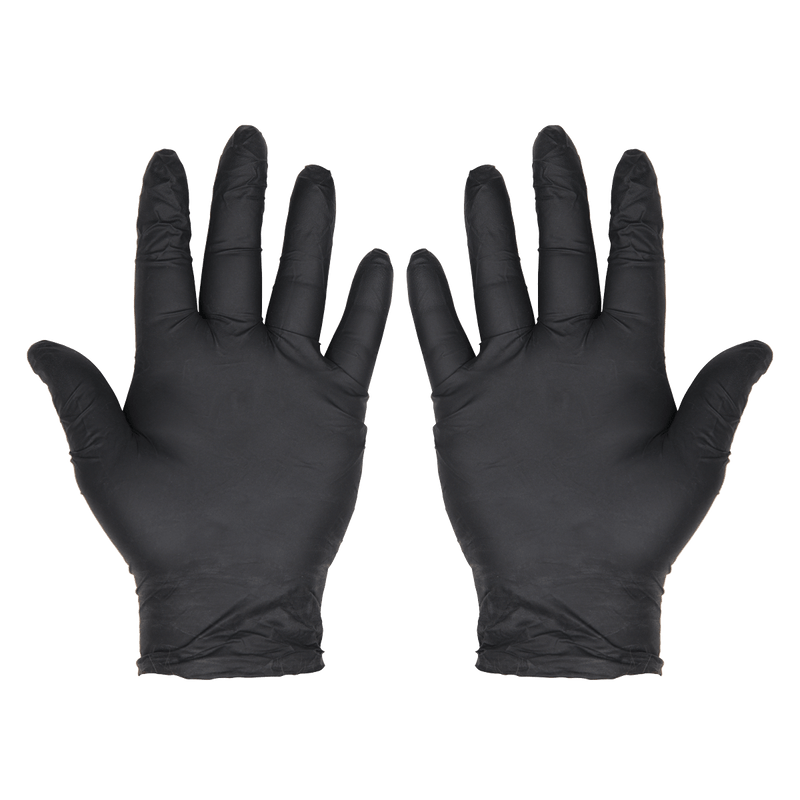 Sealey SSP60L Extra-Thick Powder-Free Disposable Nitrile Gloves, Large - Pack of 100 - SSP60L - Sealey Tools UK - Trade Counter Direct