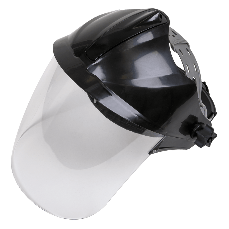 Sealey SSP78 Worksafe® Deluxe Brow Guard with Aspherical Polycarbonate Full Face Shield - SSP78 - Sealey Tools UK - Trade Counter Direct