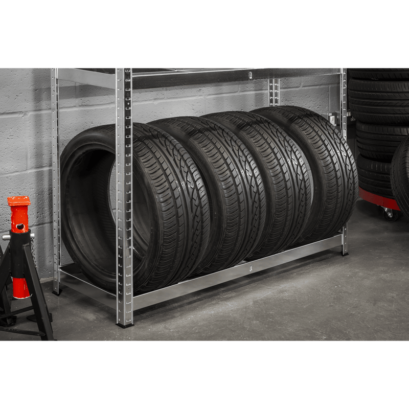 Sealey STR008 2-Level Tyre Rack with Shelf 150kg Capacity Per Level - STR008 - Sealey Tools UK - Trade Counter Direct