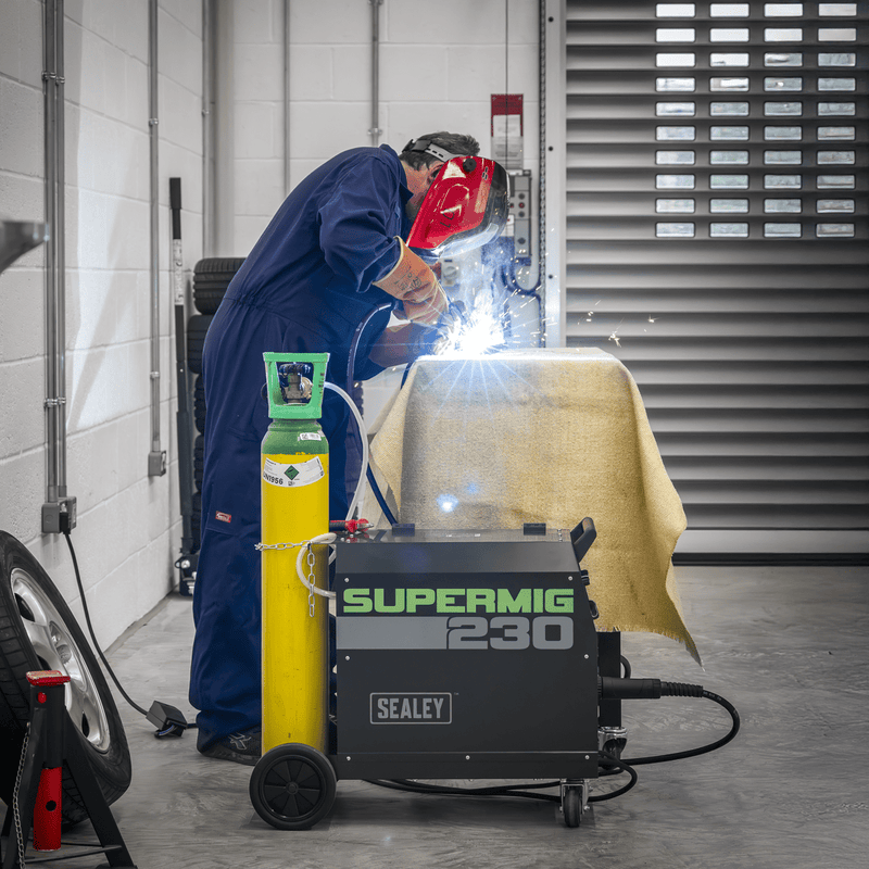 Sealey SUPERMIG230 Professional Gas/Gasless MIG Welder with Binzel® Euro Torch 230A 230V - SUPERMIG230 - Sealey Tools UK - Trade Counter Direct