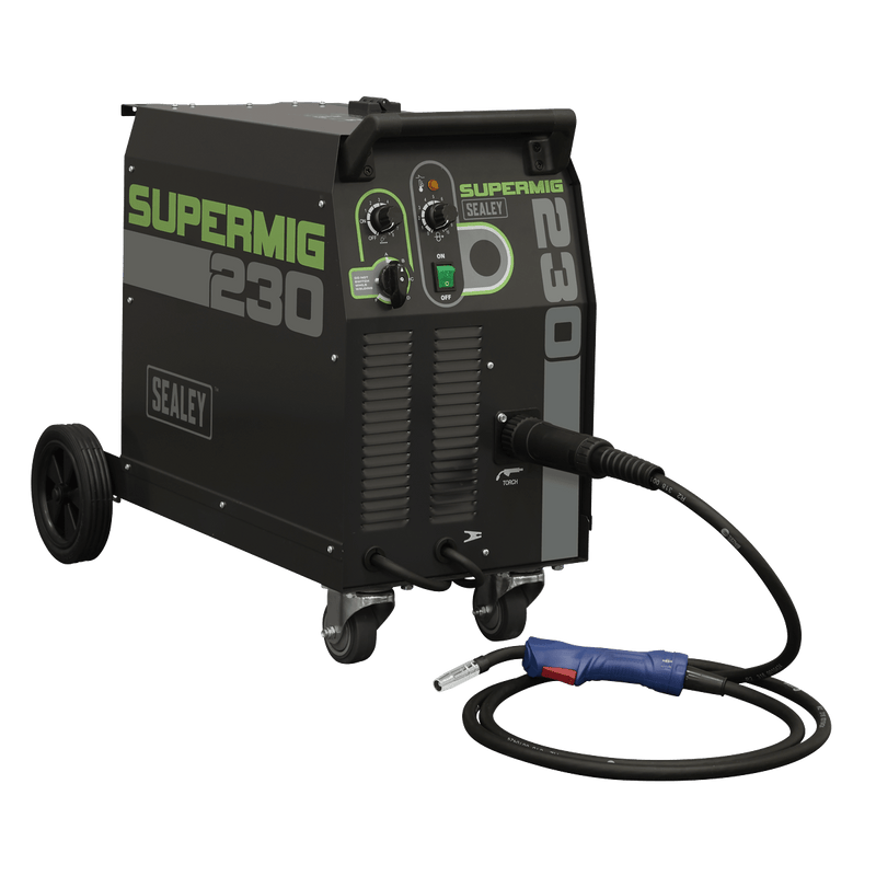 Sealey SUPERMIG230 Professional Gas/Gasless MIG Welder with Binzel® Euro Torch 230A 230V - SUPERMIG230 - Sealey Tools UK - Trade Counter Direct