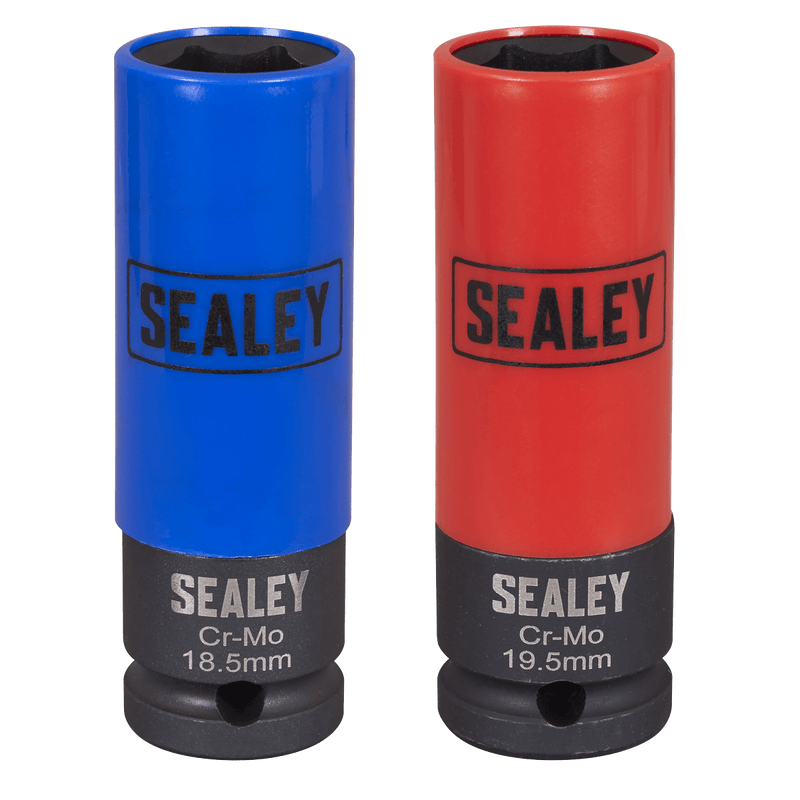 Sealey SX01819 Alloy Wheel Impact Socket Set 1/2"Sq Drive 2pc - SX01819 - Sealey Tools UK - Trade Counter Direct