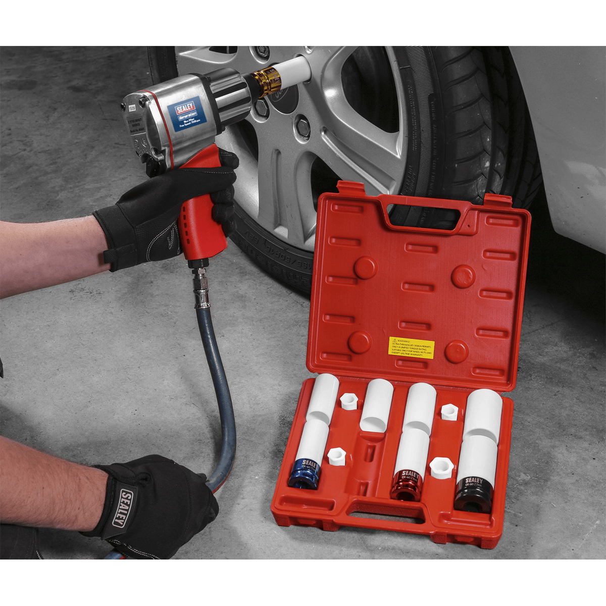 Sealey SX030 Alloy Wheel Impact Socket Set 1/2"Sq Drive 4pc - SX030 - Sealey Tools UK - Trade Counter Direct