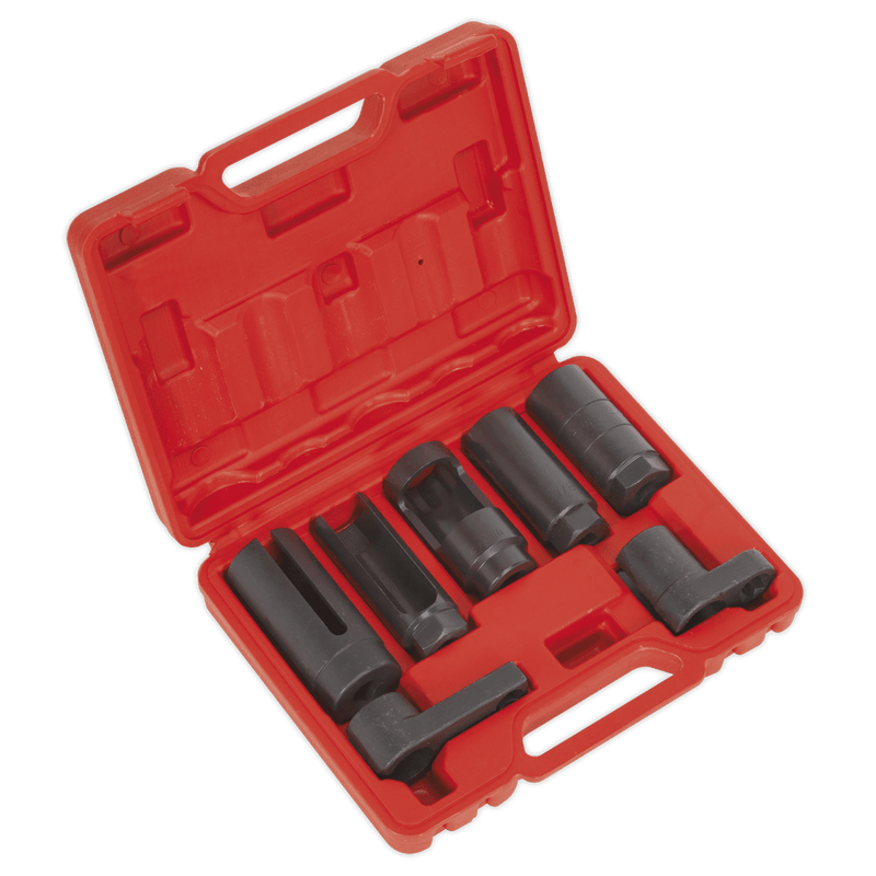 Sealey SX032 Oxygen Sensor Socket Set 7pc 3/8" & 1/2"Sq Drive - SX032 - Sealey Tools UK - Trade Counter Direct