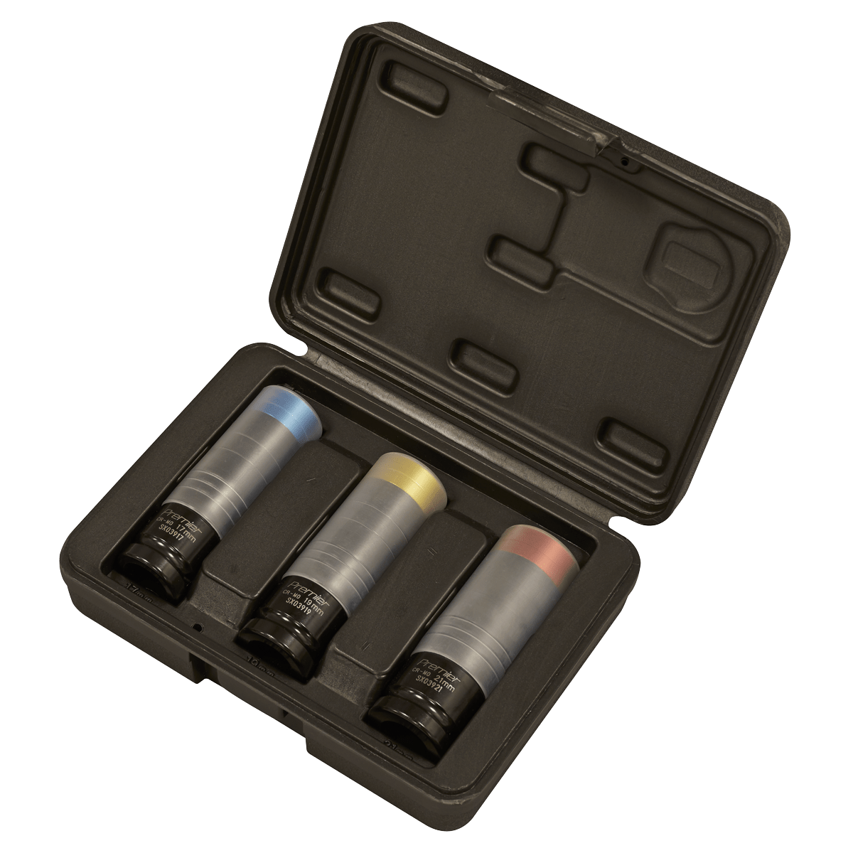 Sealey SX039 Premier Alloy Wheel Ultra-Power Impact Socket Set 1/2"Sq Drive 3pc - SX039 - Sealey Tools UK - Trade Counter Direct