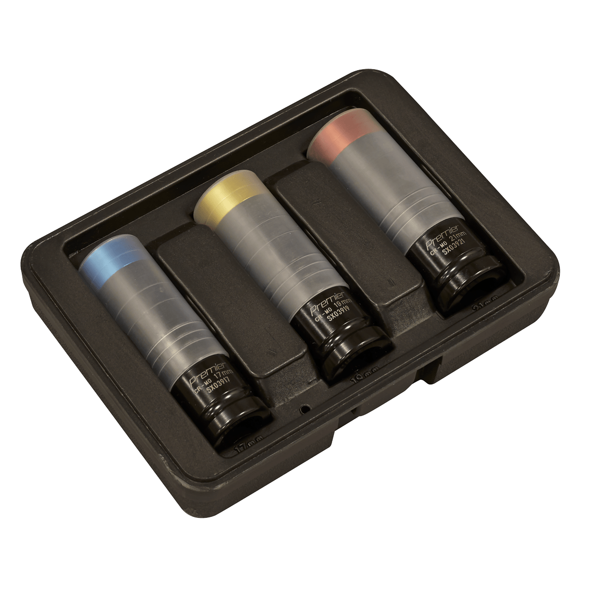 Sealey SX039 Premier Alloy Wheel Ultra-Power Impact Socket Set 1/2"Sq Drive 3pc - SX039 - Sealey Tools UK - Trade Counter Direct