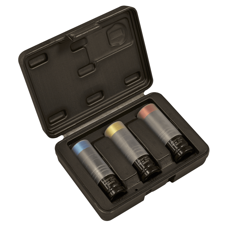 Sealey SX039 Premier Alloy Wheel Ultra-Power Impact Socket Set 1/2"Sq Drive 3pc - SX039 - Sealey Tools UK - Trade Counter Direct