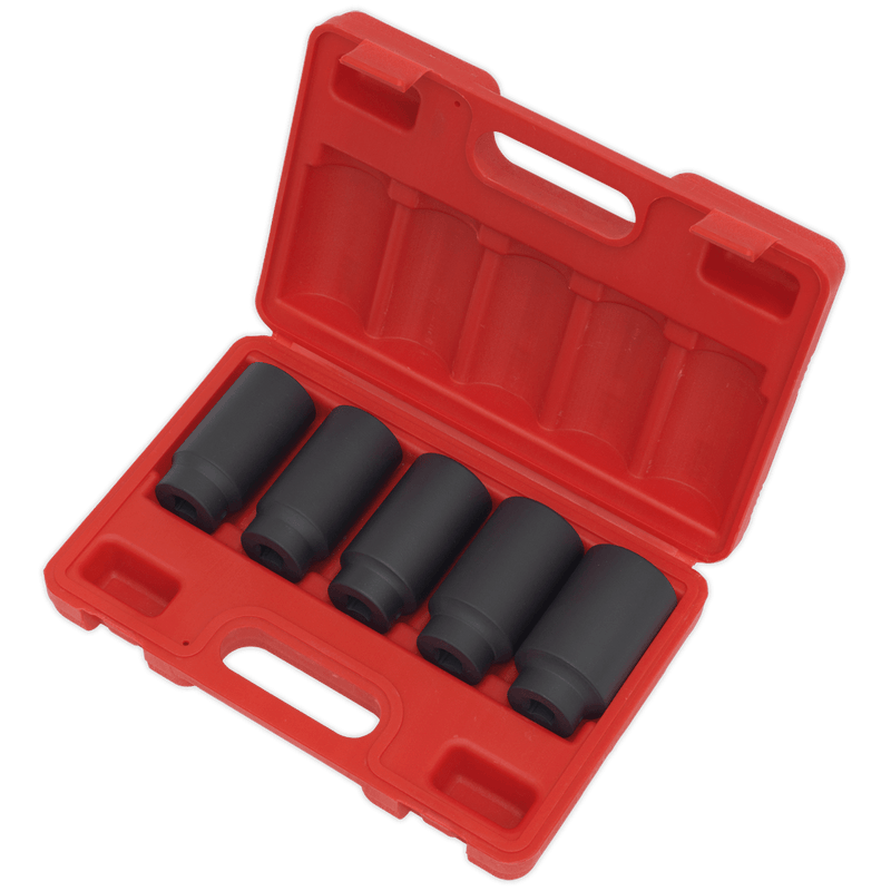 Sealey SX050 Impact Hub Nut Socket Set 1/2"Sq Drive 5pc - SX050 - Sealey Tools UK - Trade Counter Direct