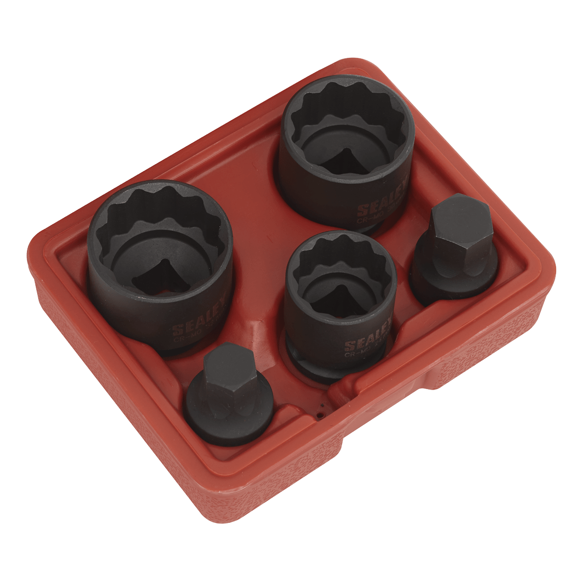Sealey SX053 Impact Hub Socket & Socket Bit Set 1/2"Sq Drive 12-Point 5pc - SX053 - Sealey Tools UK - Trade Counter Direct