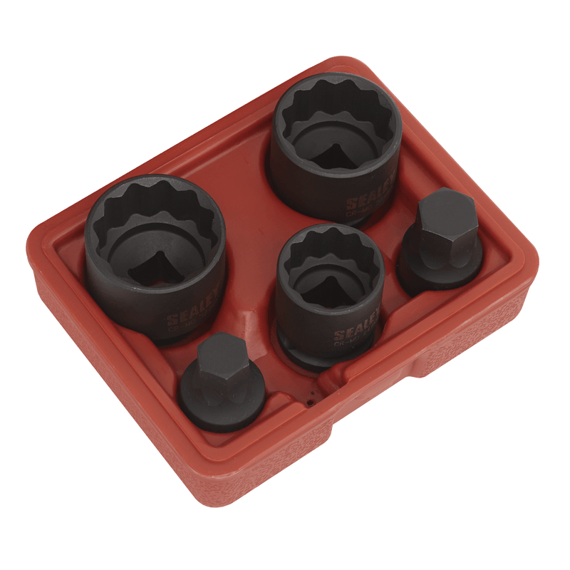 Sealey SX053 Impact Hub Socket & Socket Bit Set 1/2"Sq Drive 12-Point 5pc - SX053 - Sealey Tools UK - Trade Counter Direct