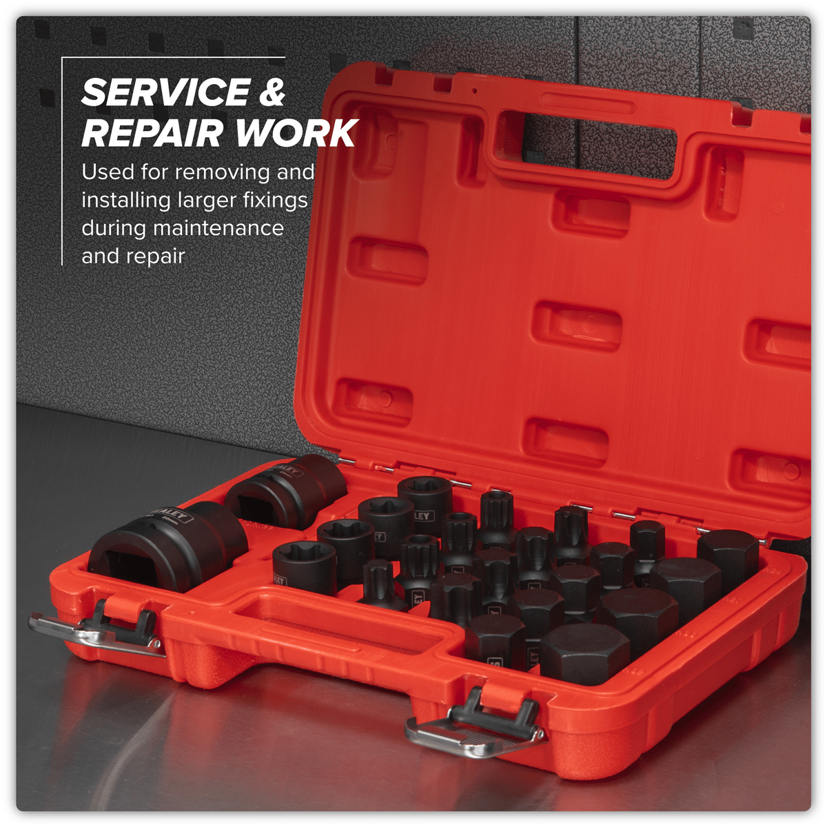 Sealey SX054 Impact Socket & Bit Set, 3/4"Sq & 1"Sq Drive 23pc - SX054 - Sealey Tools UK - Trade Counter Direct