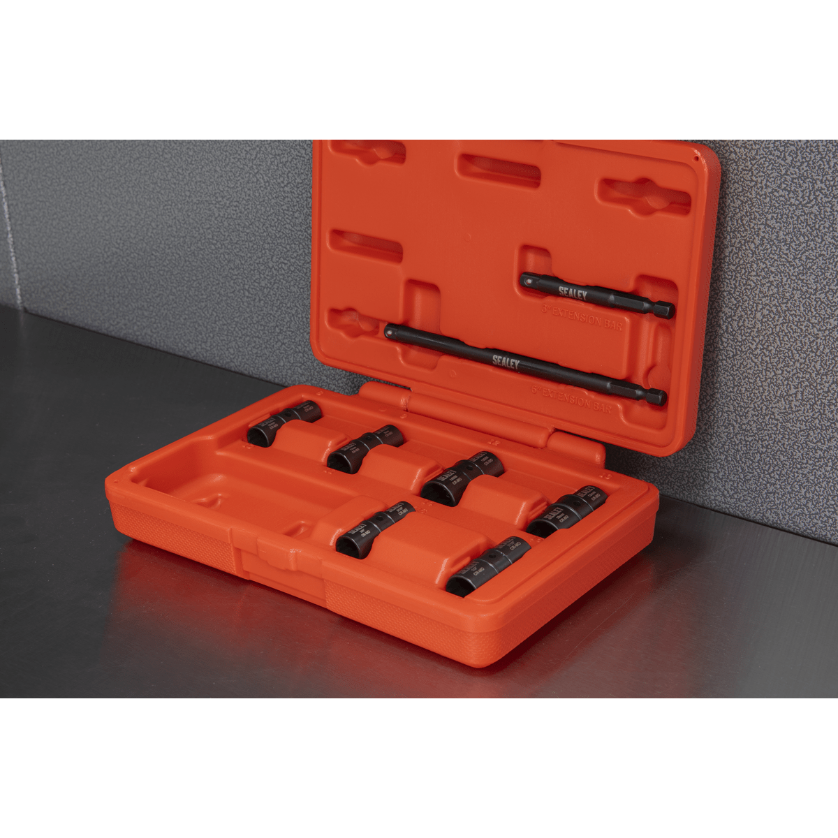 Sealey SX08 Flip Socket Set 1/4"Sq Drive 12-Point 8pc - SX08 - Sealey Tools UK - Trade Counter Direct