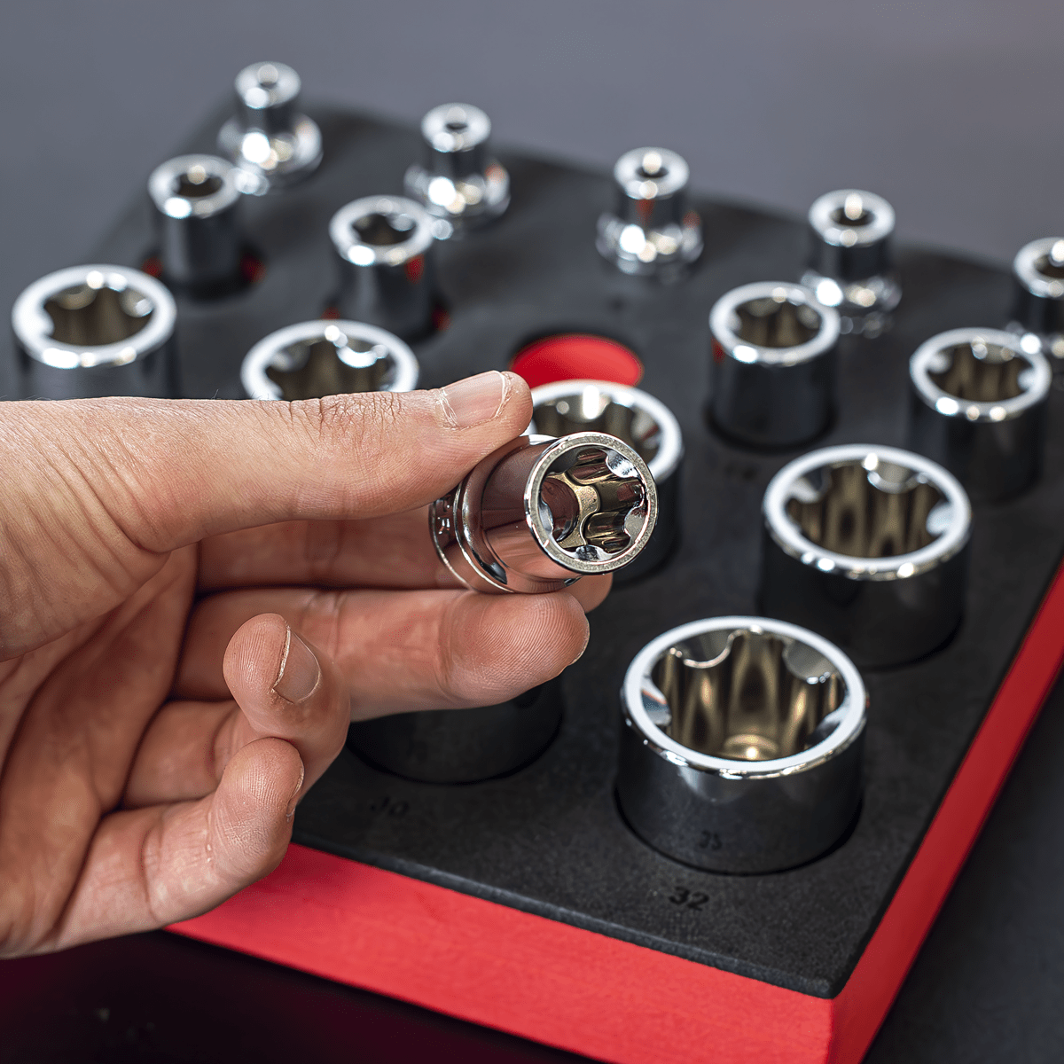 Sealey SX096 TRX-P* EPR Socket Set 1/4", 3/8" & 1/2"Sq Drive 16pc - SX096 - Sealey Tools UK - Trade Counter Direct