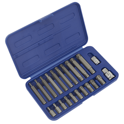 Sealey SX105 Ribe Bit Set 22pc 3/8" & 1/2"Sq Drive - SX105 - Sealey Tools UK - Trade Counter Direct