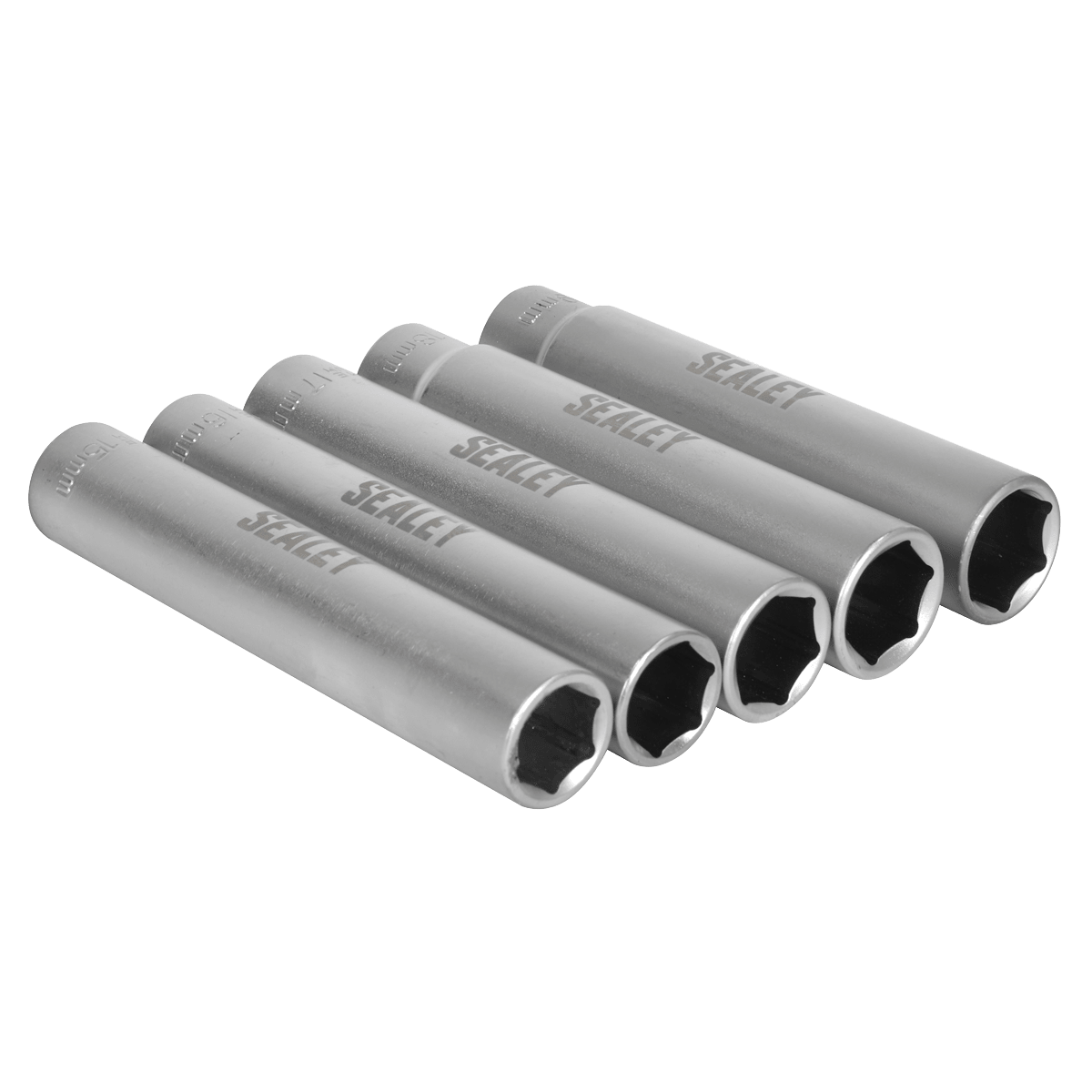 Sealey SX1519 Extra-Deep Socket Set 1/2”Sq Drive 5pc - SX1519 - Sealey Tools UK - Trade Counter Direct