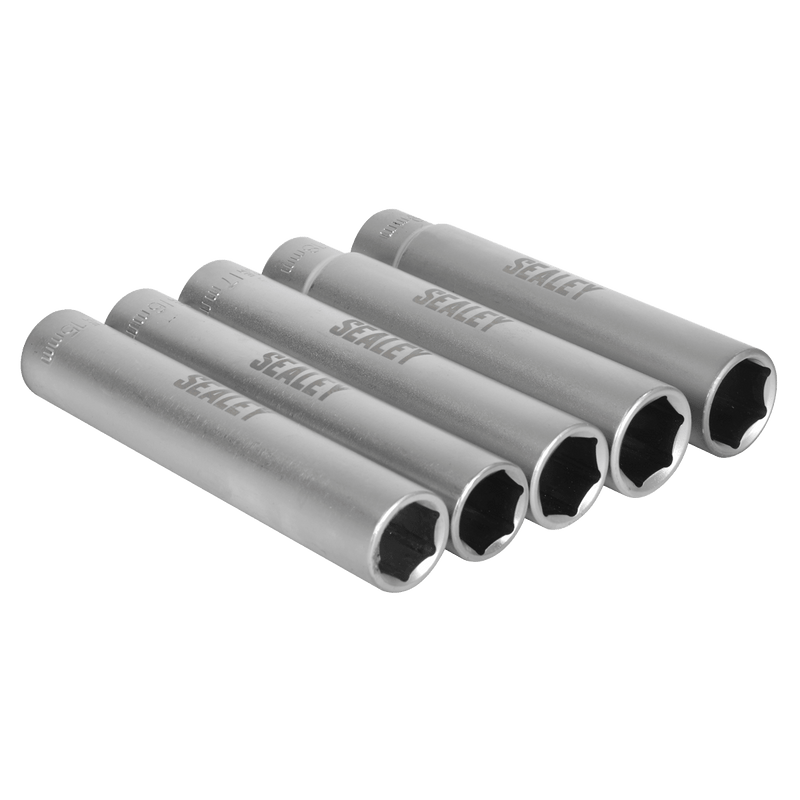 Sealey SX1519 Extra-Deep Socket Set 1/2”Sq Drive 5pc - SX1519 - Sealey Tools UK - Trade Counter Direct