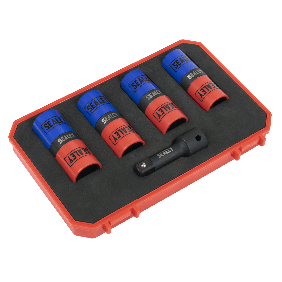 Sealey SX1820S Double Ended Alloy Wheel Impact Socket Set 1/2"Sq Drive 5pc - SX1820S - Sealey Tools UK - Trade Counter Direct