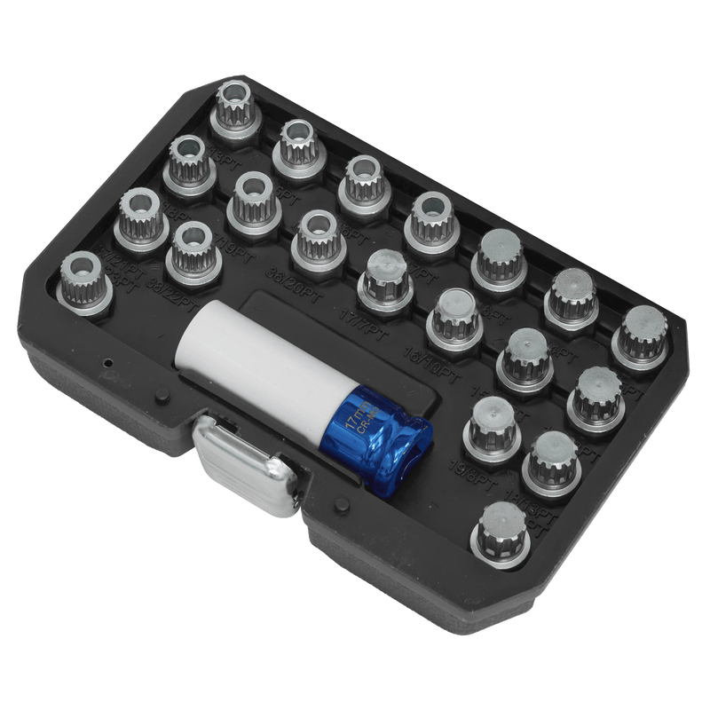 Sealey SX209 Locking Wheel Nut Key Set for BMW & Mini 21pc - SX209 - Sealey Tools UK - Trade Counter Direct