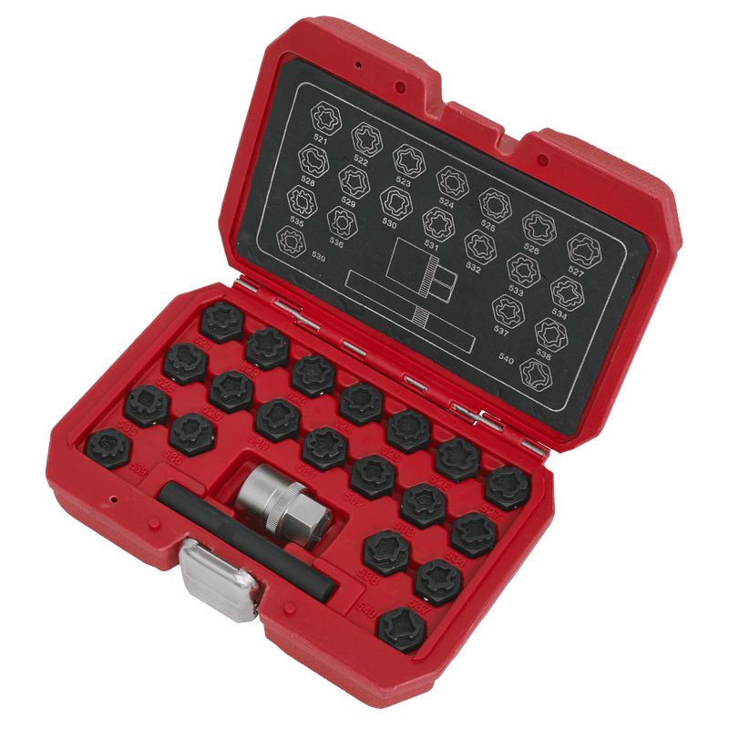 Sealey SX220 Locking Wheel Nut Key Set for VAG 22pc - SX220 - Sealey Tools UK - Trade Counter Direct