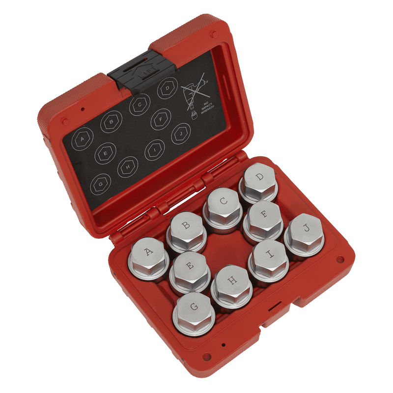 Sealey SX222 Locking Wheel Nut Key Set 10pc - Land Rover - SX222 - Sealey Tools UK - Trade Counter Direct