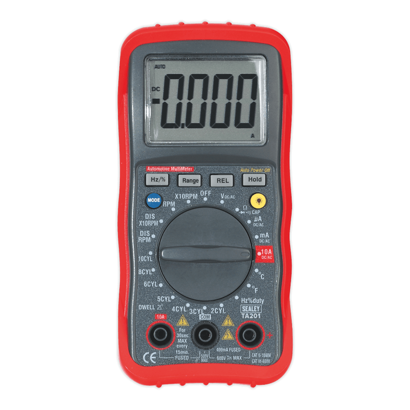 Sealey TA201 13-Function Digital Automotive Multimeter with Inductive Coupler - TA201 - Sealey Tools UK - Trade Counter Direct