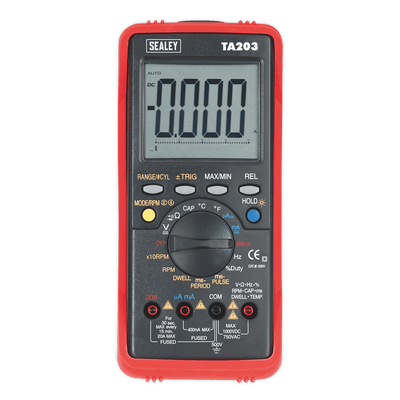 Sealey TA203 15-Function Digital Automotive Multimeter with Bar Graph/PC Link - TA203 - Sealey Tools UK - Trade Counter Direct