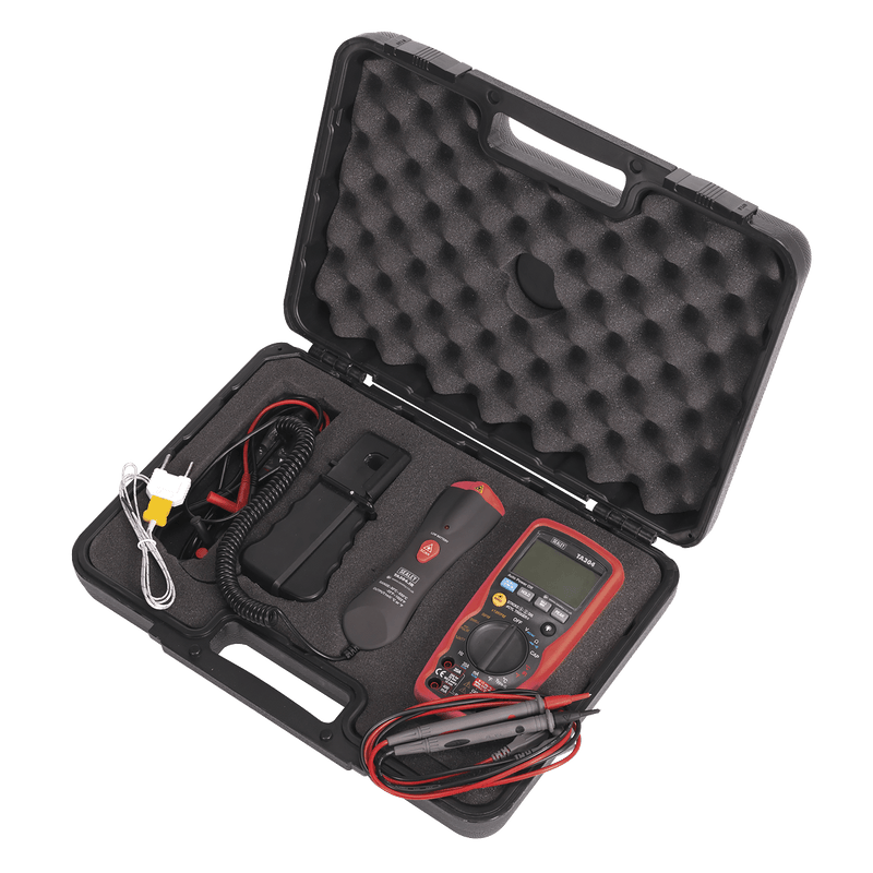 Sealey TA304 15-Function Digital Automotive Multimeter with Inductive Coupler/Infrared Temperature Probe - TA304 - Sealey Tools UK - Trade Counter Direct
