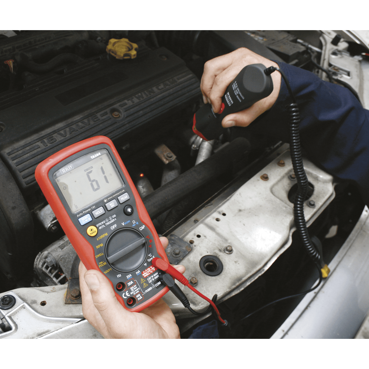 Sealey TA304 15-Function Digital Automotive Multimeter with Inductive Coupler/Infrared Temperature Probe - TA304 - Sealey Tools UK - Trade Counter Direct