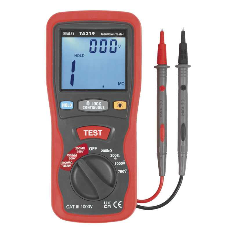 Sealey TA319 Digital Insulation Tester - TA319 - Sealey Tools UK - Trade Counter Direct