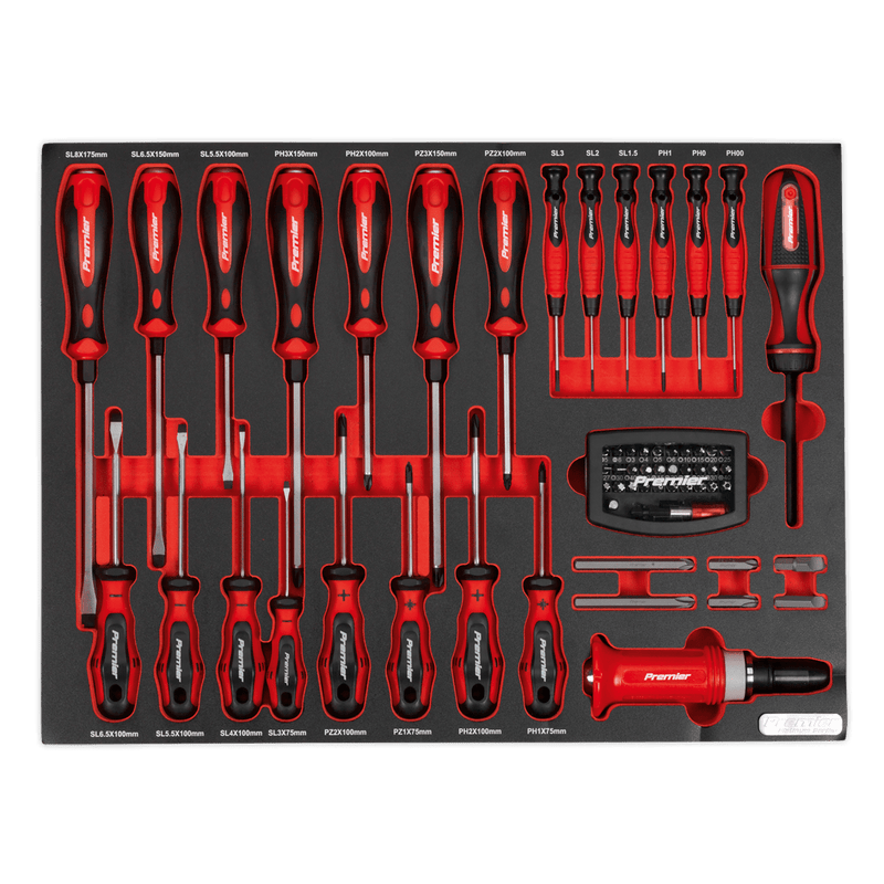 Sealey TBTP04 Tool Tray with Screwdriver Set 72pc - TBTP04 - Sealey Tools UK - Trade Counter Direct