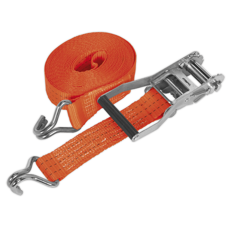 Sealey TD3006J Ratchet Tie Down 50mm x 6m Polyester Webbing 3000kg Breaking Strength - TD3006J - Sealey Tools UK - Trade Counter Direct