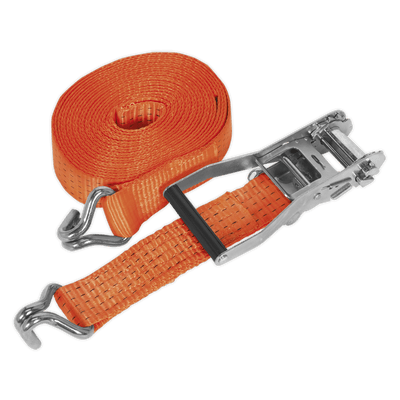 Sealey TD5006J Ratchet Tie Down 50mm x 6m Polyester Webbing 5000kg Breaking Strength - TD5006J - Sealey Tools UK - Trade Counter Direct