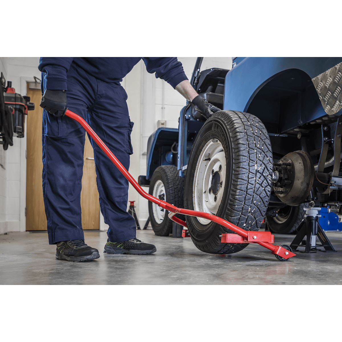 Sealey TH002 Wheel & Tyre Handling Dolly 127kg Capacity - TH002 - Sealey Tools UK - Trade Counter Direct