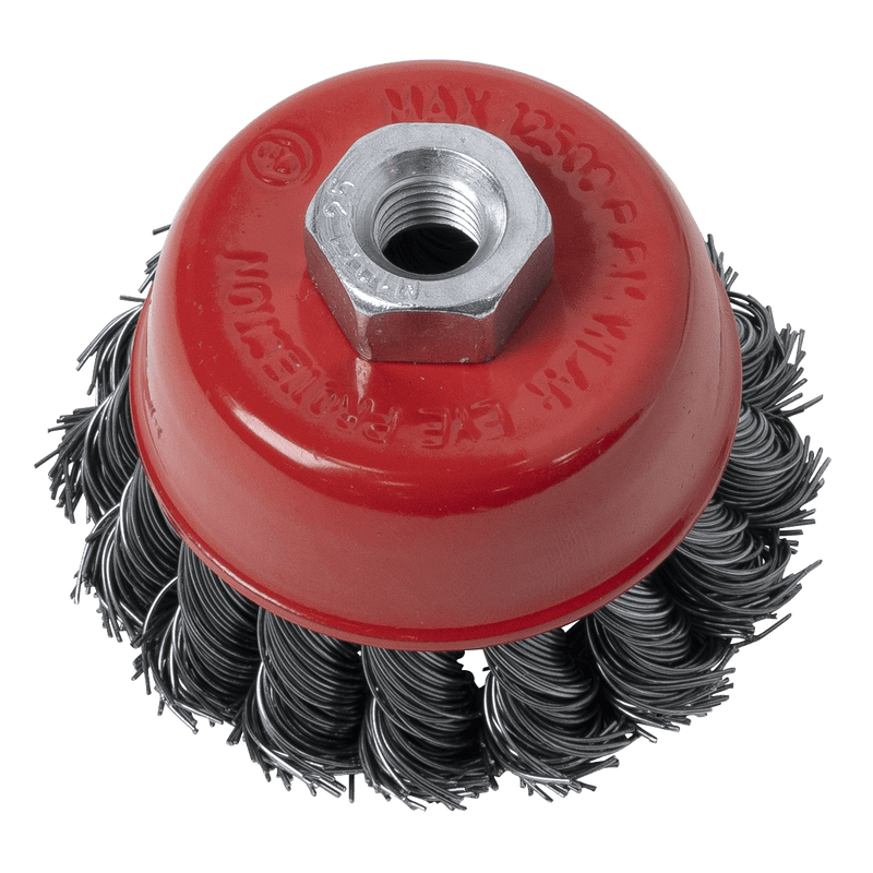 Sealey TKCB652 65mm Twist Knot Wire Cup Brush M10 x 1.25mm - TKCB652 - Sealey Tools UK - Trade Counter Direct