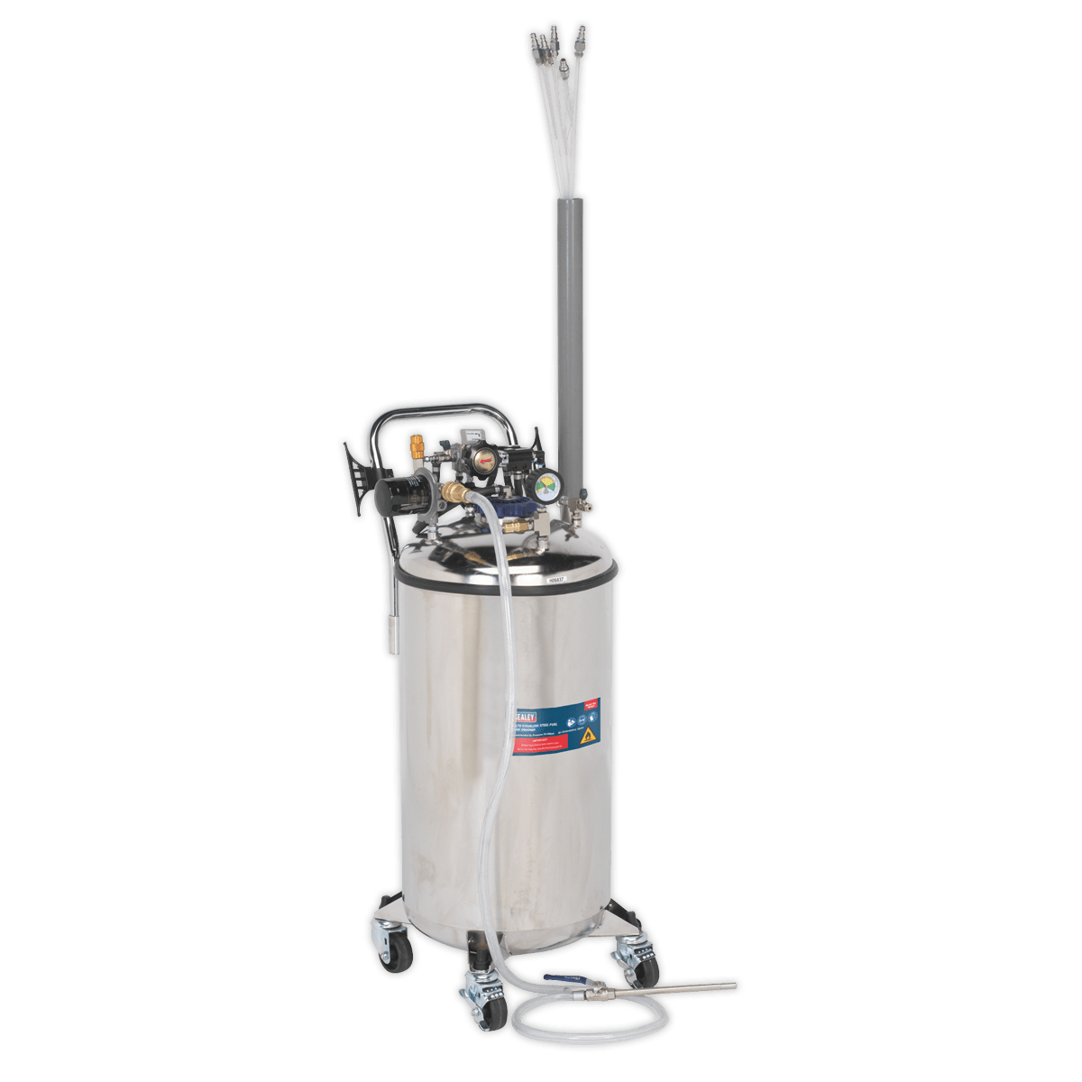 Sealey TP201 Stainless Steel Fuel Tank Drainer 90L - TP201 - Sealey Tools UK - Trade Counter Direct