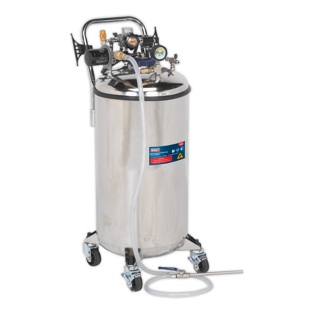 Sealey TP201 Stainless Steel Fuel Tank Drainer 90L - TP201 - Sealey Tools UK - Trade Counter Direct