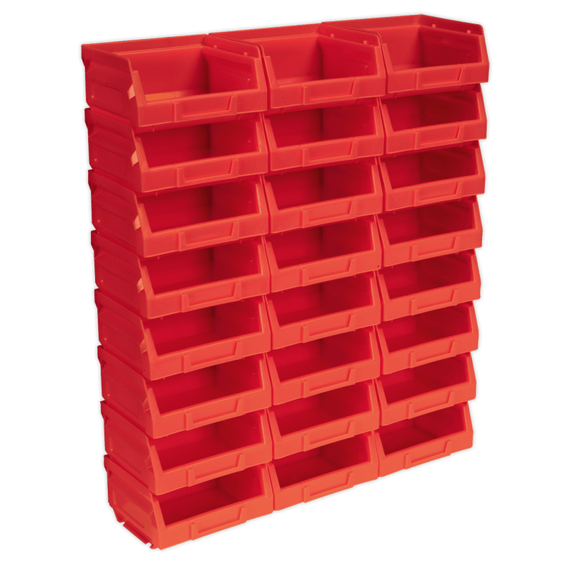 Sealey TPS124R Plastic Storage Bin 105 x 85 x 55mm, Red - Pack of 24 - TPS124R - Sealey Tools UK - Trade Counter Direct