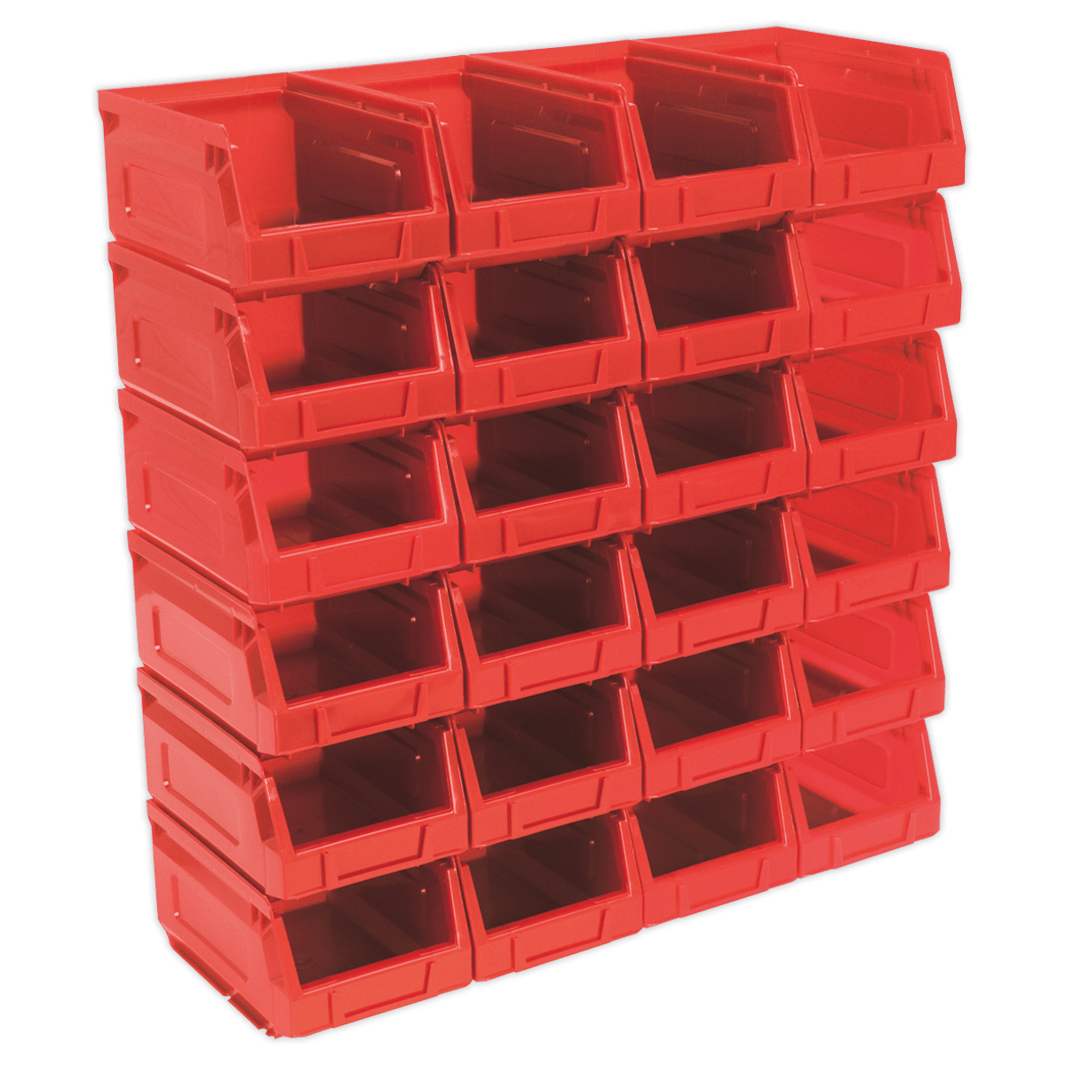 Sealey TPS224R Plastic Storage Bin 105 x 165 x 85mm, Red - Pack of 24 - TPS224R - Sealey Tools UK - Trade Counter Direct