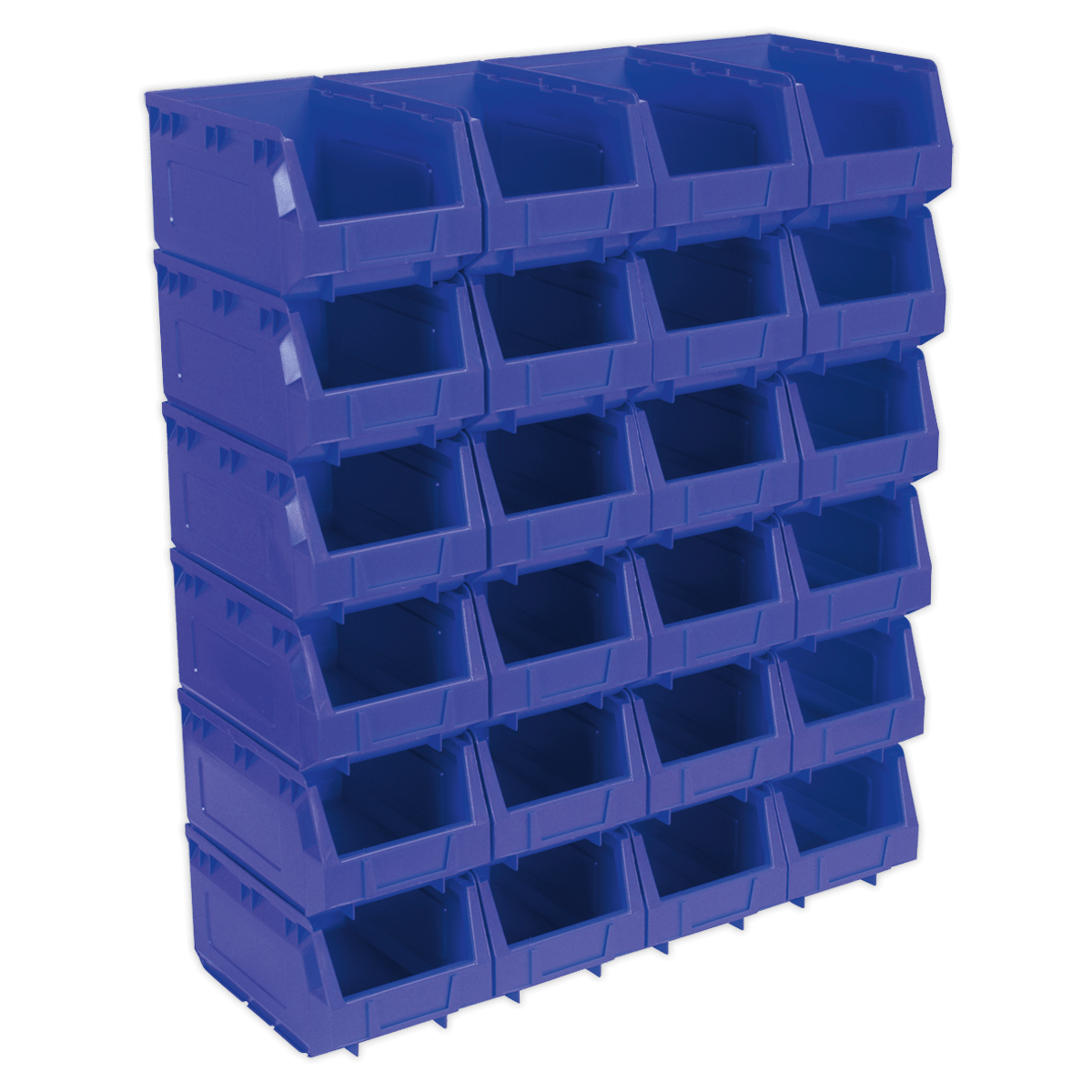Sealey TPS324B Plastic Storage Bin 150 x 240 x 130mm, Blue - Pack of 24 - TPS324B - Sealey Tools UK - Trade Counter Direct