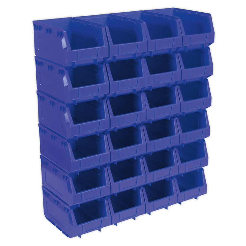 Sealey TPS324B Plastic Storage Bin 150 x 240 x 130mm, Blue - Pack of 24 - TPS324B - Sealey Tools UK - Trade Counter Direct