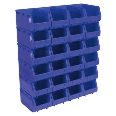 Sealey TPS324B Plastic Storage Bin 150 x 240 x 130mm, Blue - Pack of 24 - TPS324B - Sealey Tools UK - Trade Counter Direct