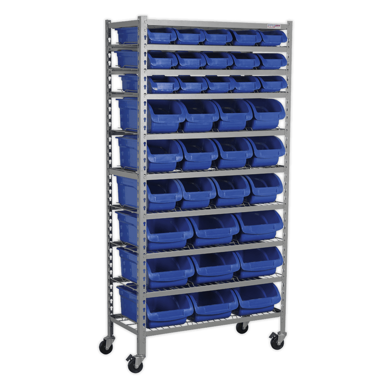Sealey TPS36 Mobile Bin Storage System 36 Bins - TPS36 - Sealey Tools UK - Trade Counter Direct