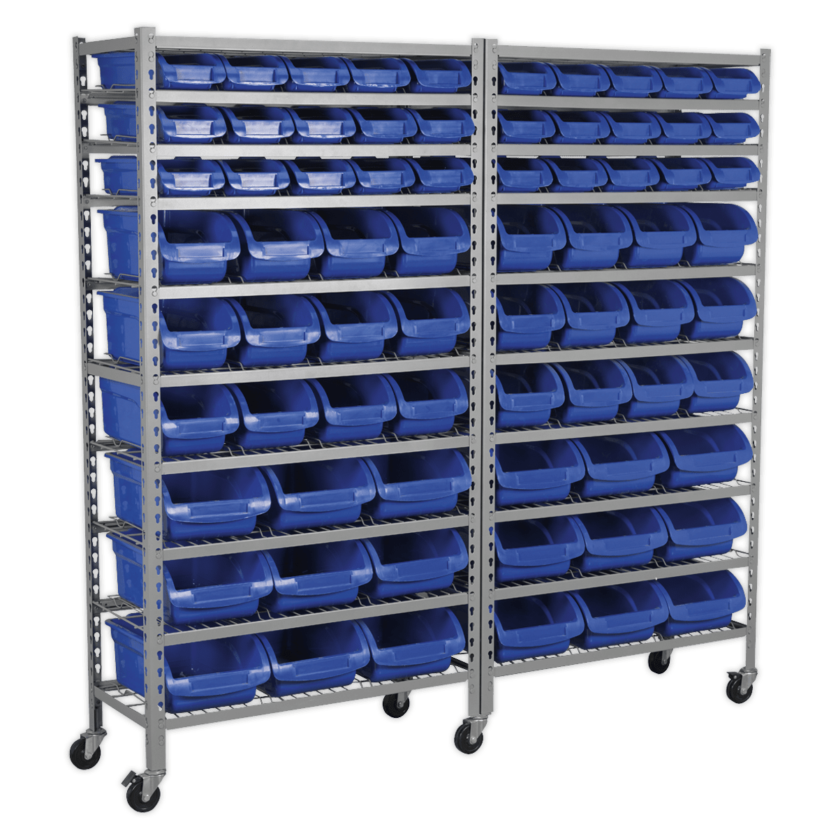 Sealey TPS72 Mobile Bin Storage System 72 Bins - TPS72 - Sealey Tools UK - Trade Counter Direct