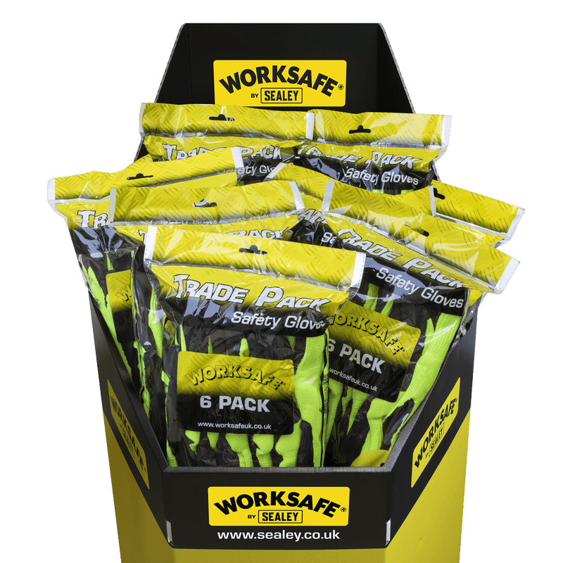 Sealey TSP126/6 Worksafe® Thermal Super Grip Gloves, Large - Pack of 6 Pairs - TSP126/6 - Sealey Tools UK - Trade Counter Direct