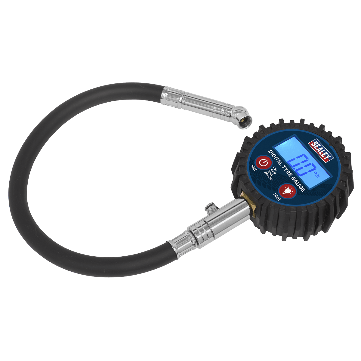 Sealey TST002 Digital Tyre Pressure Gauge with Push - On Connector - TST002 - Sealey Tools UK - Trade Counter Direct