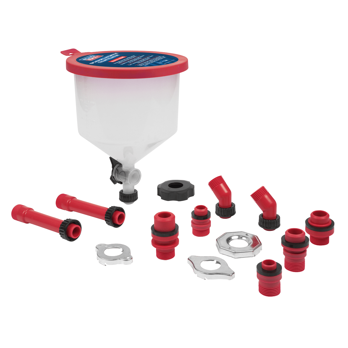 Sealey VS0045 Non-Spill Automotive Coolant Filling Set 15pc - VS0045 - Sealey Tools UK - Trade Counter Direct