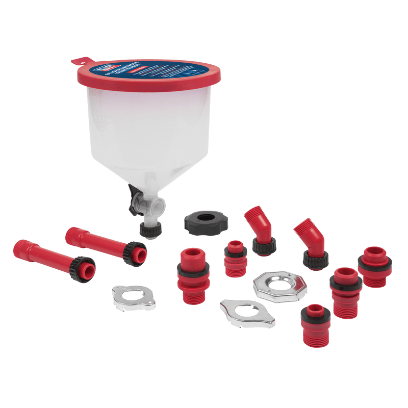 Sealey VS0045 Non-Spill Automotive Coolant Filling Set 15pc - VS0045 - Sealey Tools UK - Trade Counter Direct